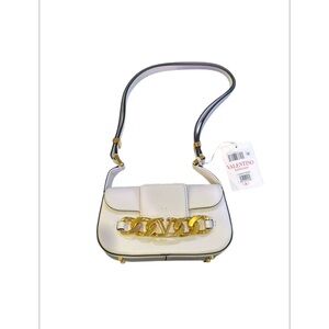 Valentino - Small VLOGO Chain Leather Shoulder Bag